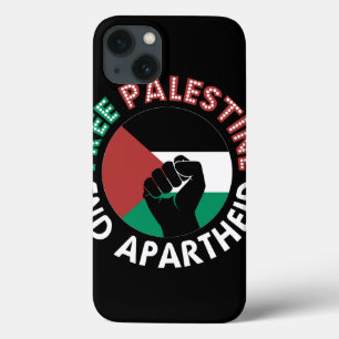 Free Palestine End Apartheid Flag Fist Black iPhone 13 Case