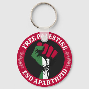 Free Palestine End Apartheid II Keychain