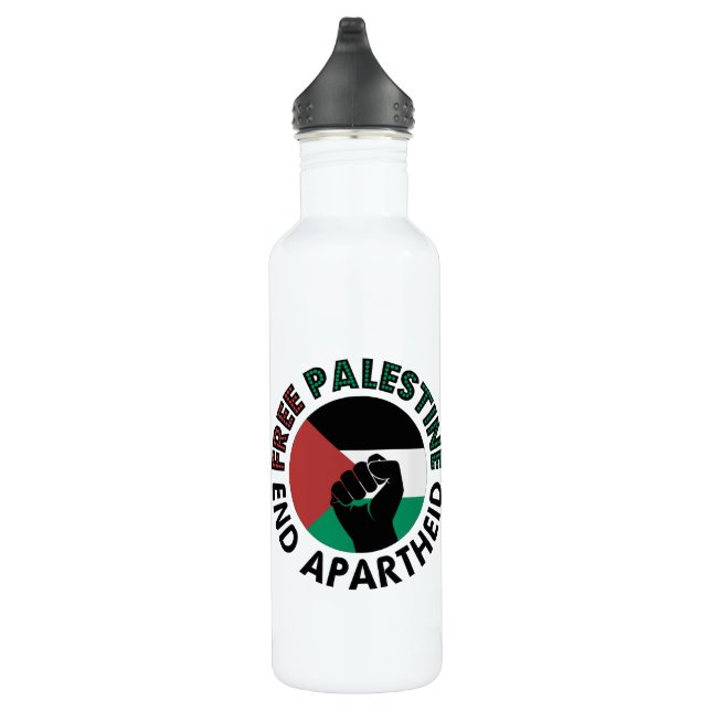 Free Palestine End Apartheid Palestine Flag 710 Ml Water Bottle (Right)