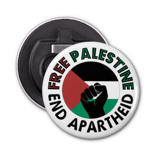 Free Palestine End Apartheid Palestine Flag Bottle Opener