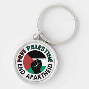 Free Palestine End Apartheid Palestine Flag Keychain