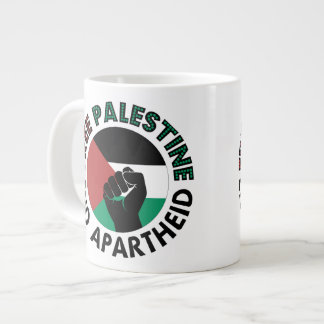 Free Palestine End Apartheid Palestine Flag Large Coffee Mug