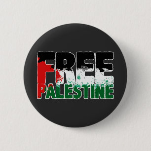 Free Palestine End Apartheid stop war  2 Inch Round Button