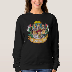 Free Palestine Flag Arabic Human Rights For Kids P Sweatshirt