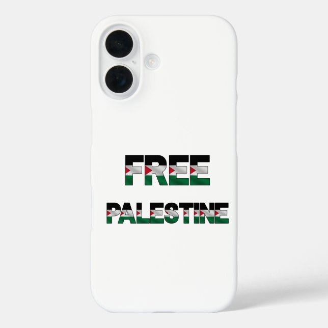 Free Palestine Flag Letters Unity Pride Freedom Case-Mate iPhone Case (Back)