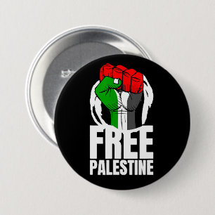 Free Palestine Flag Palestinian Gaza 3 Inch Round Button