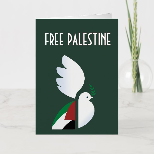 Free Palestine Foil Greeting Card – Peace (Front)