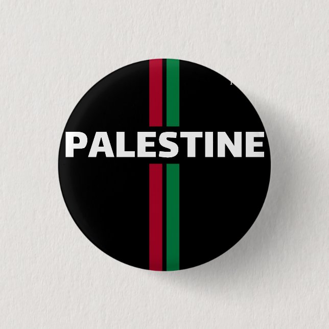Free Palestine football  soccer - flag map team 1 Inch Round Button (Front)