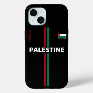 Free Palestine football  soccer - flag map team iPhone 15 Case