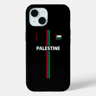 Free Palestine football  soccer - flag map team iPhone 15 Case