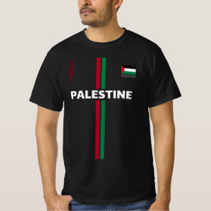 Free Palestine football soccer - flag map team T-Shirt