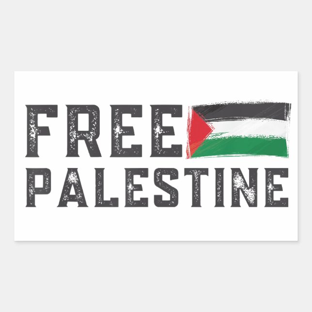 FREE PALESTINE, FREE GAZA PALESTINE STICKER (Front)