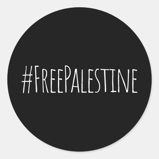 Free Palestine | #FreePalestine | Free Gaza Classic Round Sticker (Front)