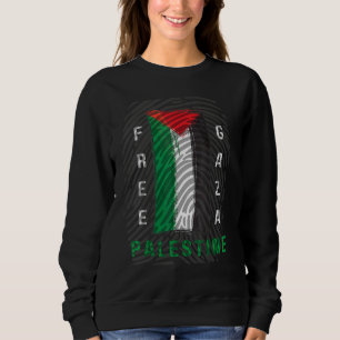Free Palestine Gaza City Green Red White Country F Sweatshirt