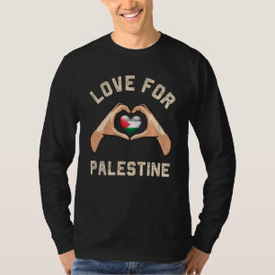 Free Palestine Gaza Flag Arabic Freedom Distressed T-Shirt