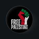 Free Palestine Gaza Flag - Freedom for Palestinian 2 Inch Round Button<br><div class="desc">This is a special for Palestine and the supporters of the Palestinians. For everyone who supports freedom and justice and fights injustice.To all supporters of the just Palestinian cause.Rise and support the liberation of Palestine and Gaza and the establishment of peace in Jerusalem.Palestinians lives matter.</div>