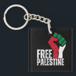 Free Palestine Gaza Flag - Freedom for Palestinian Keychain<br><div class="desc">This is a special for Palestine and the supporters of the Palestinians. For everyone who supports freedom and justice and fights injustice.To all supporters of the just Palestinian cause.Rise and support the liberation of Palestine and Gaza and the establishment of peace in Jerusalem.Palestinians lives matter.</div>