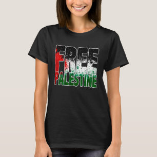 Free Palestine Gaza Flag Proud Palestine Roots Ara T-Shirt