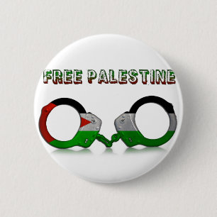 Free Palestine Handcuffs 2 Inch Round Button