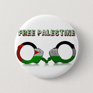 Free Palestine Handcuffs 2 Inch Round Button