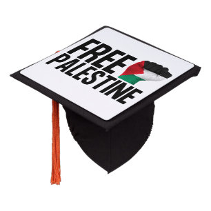 Free Palestine Handfist Palestinian Flag Bold Graduation Cap Topper