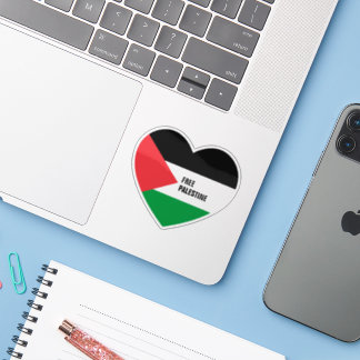 "Free Palestine" Heart Shaped