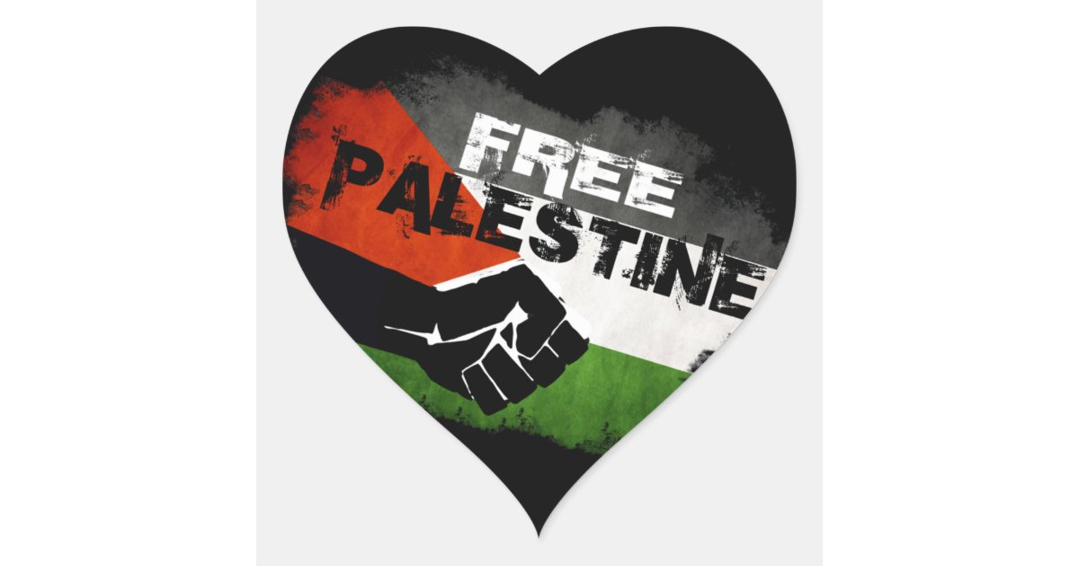 Download Free Palestine Heart Stickers | Zazzle.ca