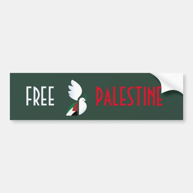 Free Palestine – Human Rights Awareness Bumper Sticker (Front)