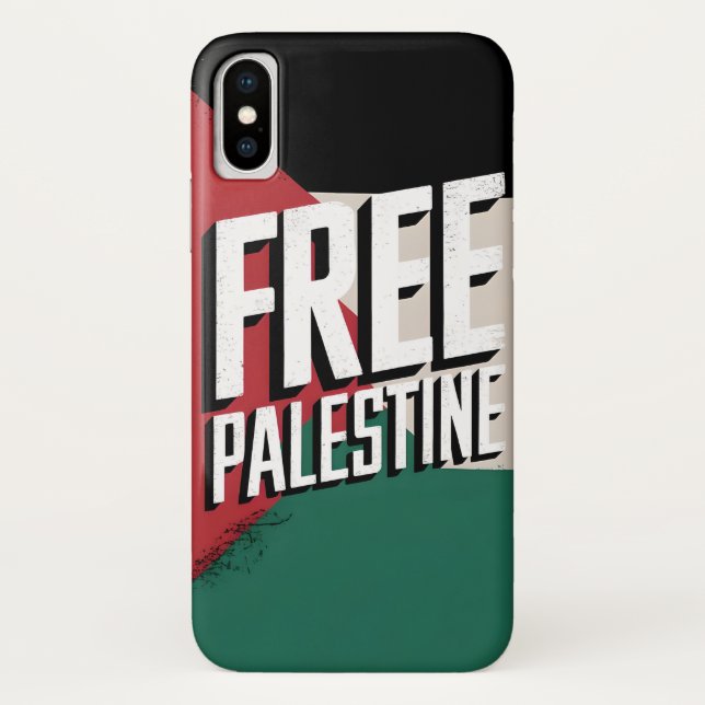 Free Palestine iPhone X Case: Symbol of Solidarity Case-Mate iPhone Case (Back)