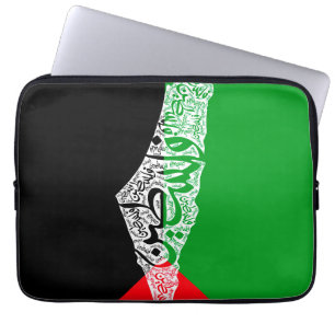 Free Palestine map and flag فلسطين Laptop Sleeve