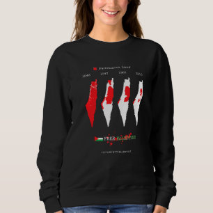 Free Palestine Map Flag Free Gaza I Stand With Pal Sweatshirt