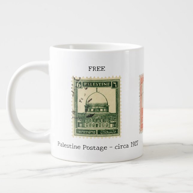 Free Palestine Mug | Historic Palestine Stamps (Left)