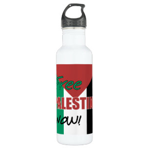 Free Palestine Now Palestinian Flag 710 Ml Water Bottle