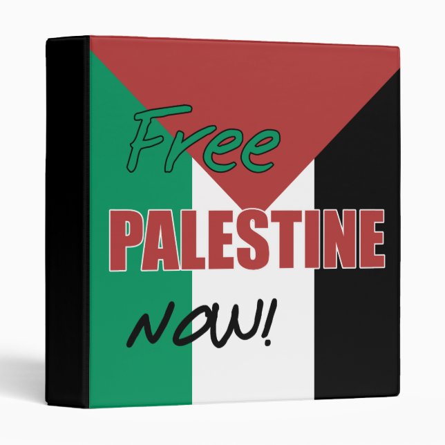 Free Palestine Now Palestinian Flag Binder (Front/Spine)