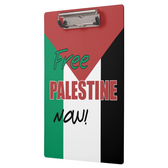 Free Palestine Now Palestinian Flag Clipboard (Left)