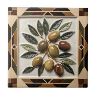 FREE PALESTINE olives branches mosaic ceramic tile