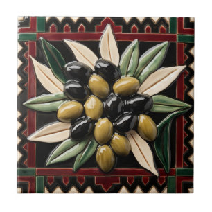 FREE PALESTINE olives branches mosaic ceramic tile