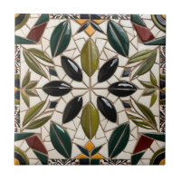 FREE PALESTINE olives branches mosaic ceramic tile