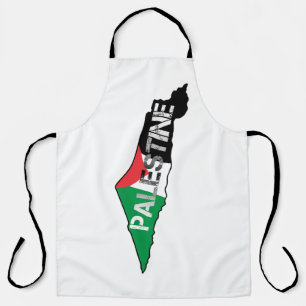 Free Palestine Palestine Flag on Palestine Map Apron
