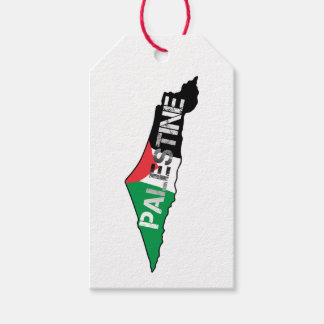Free Palestine Palestine Flag on Palestine Map Gift Tags