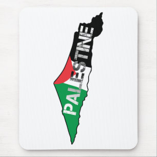 Free Palestine Palestine Flag on Palestine Map Mouse Pad
