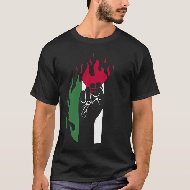 Free Palestine Palestine Flag T-Shirt (Front)