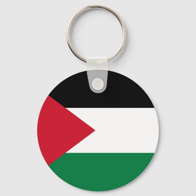 Free Palestine - Palestinian Flag (علم فلسطين‎) Keychain (Front)