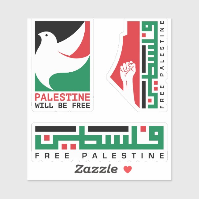 Free Palestine Palestinian Freedom Stickers Pack1 (Sheet)