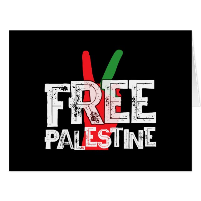 Free Palestine Palestinian Patriotic Ceasefire Tee (Front Horizontal)