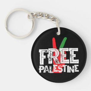 Free Palestine Palestinian Patriotic Ceasefire Tee Keychain