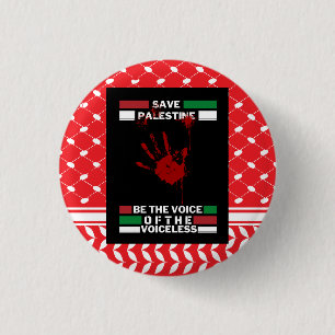 Free Palestine Pin Button in Palestine Flag Theme
