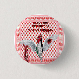 Free Palestine Pin, Palestinian Scarf Theme  1 Inch Round Button