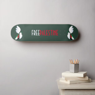 Free Palestine – Political Art Deck for Justice  Skateboard