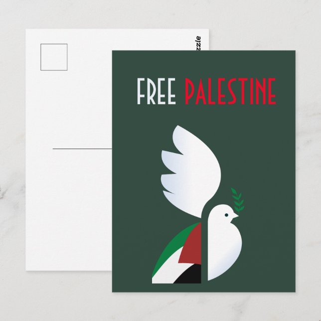 Free Palestine Postcard – Human Rights Awareness  (Front/Back)